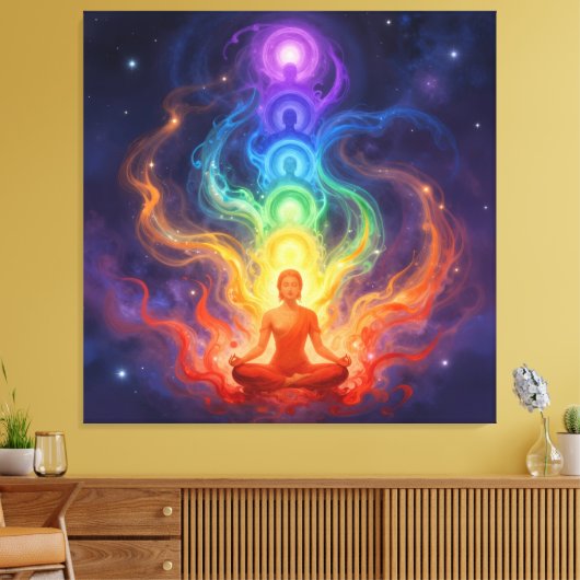 Die 7 Chakren Canvas Afdruk (Insitu (Woonkamer))