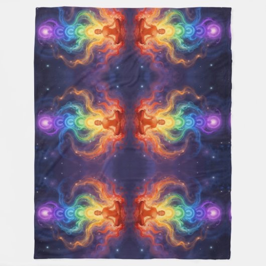 Die 7 Chakren Fleece Deken (Voorkant)
