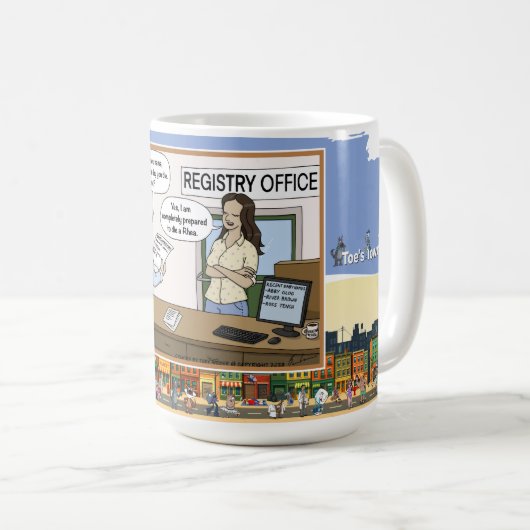 Die A Rhea | Literal Wordplay Humor Classic Koffiemok (Voorkant rechts)