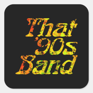 Die band uit de jaren '90 - Grunge Logo Square Sti Vierkante Sticker