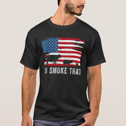 Die barbecue zou ik roken t-shirt (Voorkant)