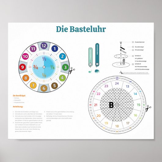 Die Basteluhr von rainbowatch Poster (Voorkant)