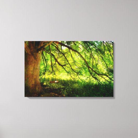 Die Baumschaukel Canvas Afdruk (Voorkant)