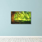 Die Baumschaukel Canvas Afdruk (Insitu (Houten vloer))