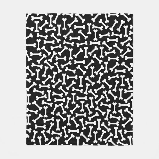 Die Beenderen (op zwart) Fleece Deken (Voorkant)