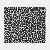 Die Beenderen (op zwart) Fleece Deken (Voorkant (Horizontaal))