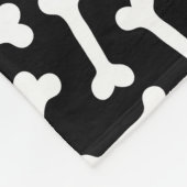 Die Beenderen (op zwart) Fleece Deken (Hoek)