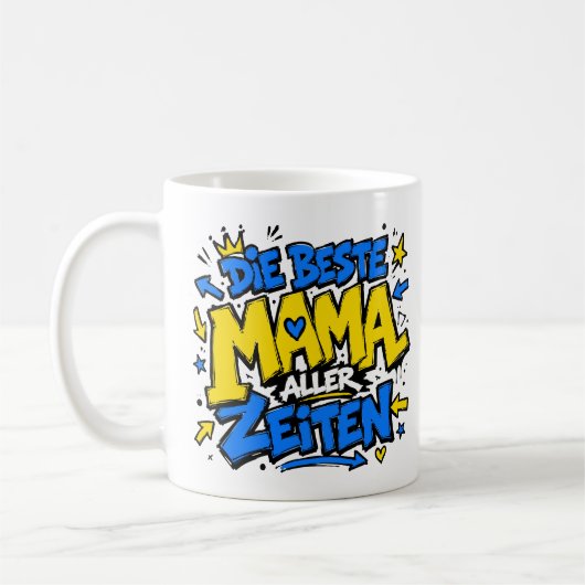 die beste mama aller zeiten graffiti 6 koffiemok (Links)