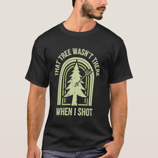 Die boom stond daar niet Grappige Boogschutter T-shirt (Voorkant)