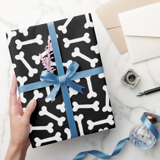 Die botten (op zwart) cadeaupapier (Geschenken)