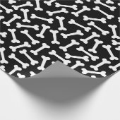 Die botten (op zwart) cadeaupapier (Hoek)