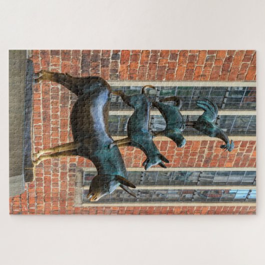 Die Bremer Stadtmusikanten Legpuzzel (Horizontaal)