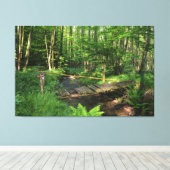 Die Brücke am Bach Canvas Afdruk (Insitu (Houten vloer))