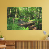 Die Brücke am Bach Canvas Afdruk (Insitu (Woonkamer))