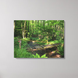 Die Brücke am Bach Canvas Afdruk