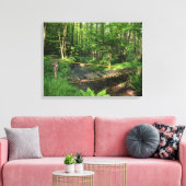 Die Brücke am Bach Canvas Afdruk (Insitu (Woonkamer))