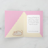 Die Cat Life Birthday Foto en Text Pink Kaart (Binnen)