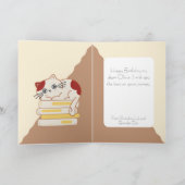 Die Cat Life Cute Brown Cat Pattern Foto Kaart (Binnen)