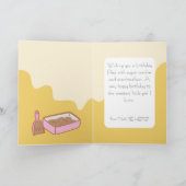 Die Cat Life Happy Birthday Kinder naam Birthday Kaart (Binnen)