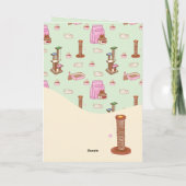 Die Cat Life Kinder Foto Birthday Kaart (Achterkant)