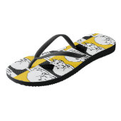 Die Cat slaapt. Teenslippers (Schuin)