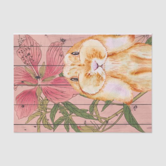 Die Cheeks! Super Cute Bunny. Weefselpapier Tissuepapier (Voorkant)