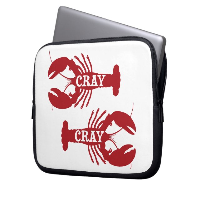 Die Cray Crayfish Crustacean Laptop Sleeve (Voorkant Links)