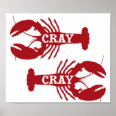 Die Cray Crayfish Crustacean Poster (Voorkant)