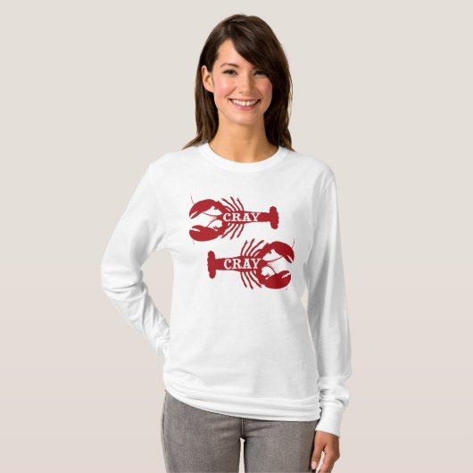 Die Cray Crayfish Crustacean T-shirt (Voorkant volledig)