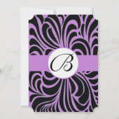 Die Cut Art Deco Wedding Invitations Kaart (Achterkant)