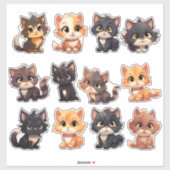 Die Cut Cat Stickers (Vel)
