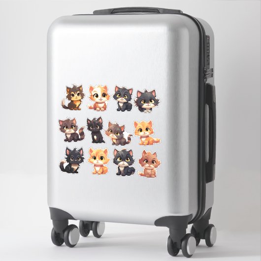 Die Cut Cat Stickers (Koffer)