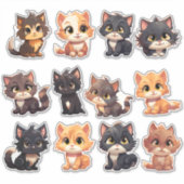 Die Cut Cat Stickers (Voorkant)