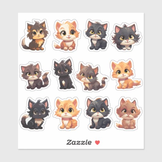 Die Cut Cat Stickers (Vel)
