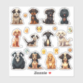 Die Cut Dog Stickers (Vel)