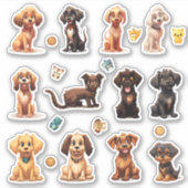 Die Cut Dog Stickers (Voorkant)