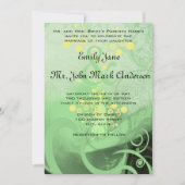 Die Cut Green Calla Lily Wedding Kaart (Voorkant)