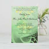 Die Cut Green Calla Lily Wedding Kaart (Staand voorkant)