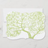 Die Cut Grey and Green Forest Tree Wedding Kaart (Achterkant)