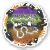 die-cut Halloweenathon Circle Game Board Sticker (Voorkant)