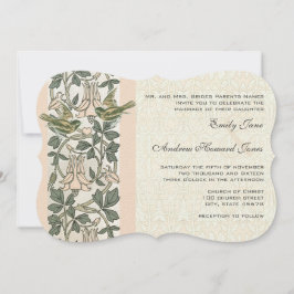 Die cut  Lovebird Honey Suckle Wedding Kaart