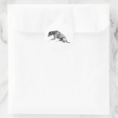 Die-Cut Pawshake—Pitbull Mix Ronde Sticker (Tas)