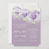 Die Cut Radiant Paars Mason Jar Wedding Kaart (Voorkant)