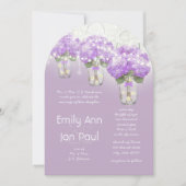 Die Cut Radiant Paars Mason Jar Wedding Kaart (Voorkant)