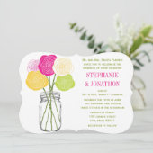 Die Cut Ranunculus Roos Limoen Pink Yellow Mason J Kaart (Staand voorkant)