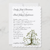 Die Cut Romantic Rustic Tree Wedding Invite Kaart (Voorkant)