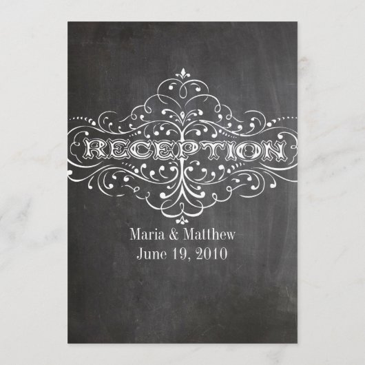 Die Cut Rustic  Chalkboard Wedding Menu (Achterkant)