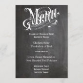 Die Cut Rustic  Chalkboard Wedding Menu (Voorkant)