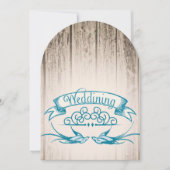 Die Cut Rustic  Love bird Wedding Kaart (Voorkant)