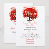 Die Cut Rustic  Red Tree Wedding Menu (Voorkant / Achterkant)